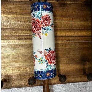 The Pioneer Woman Floral Rolling Pin with Acacia Handles